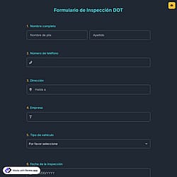 Formulario de Inspección DOT
