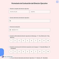 Formulario de Evaluación del Director Ejecutivo
