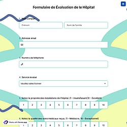 Formulaire de Évaluation de le Hôpital