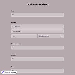 Hotel Inspection Form 