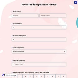 Formulaire de Inspection de le Hôtel