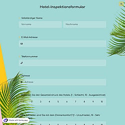 Hotel-Inspektionsformular