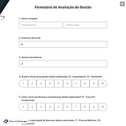 Formulário de Avaliação de Gestão