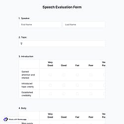 Speech Evaluation Form