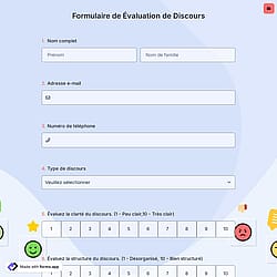 Formulaire de Évaluation de Discours
