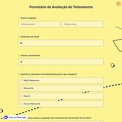 Formulário de Avaliação de Treinamento