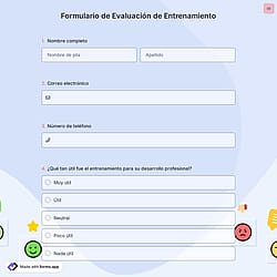 Formulario de Evaluación de Entrenamiento
