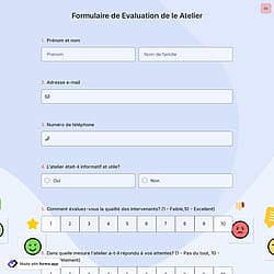 Formulaire de Evaluation de le Atelier