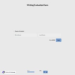 Writing Evaluation Form