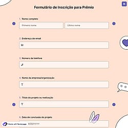 Formulário de Inscrição para Prêmio