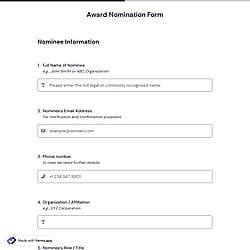 Award Nomination Form