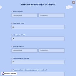 Formulário de Indicação a Prêmio