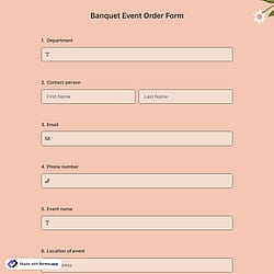 Banquet Event Order Form