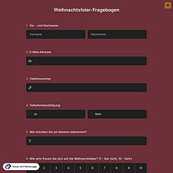 Weihnachtsfeier-Fragebogen