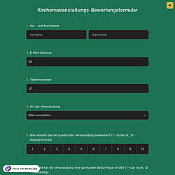 Kirchenveranstaltungs-Bewertungsformular