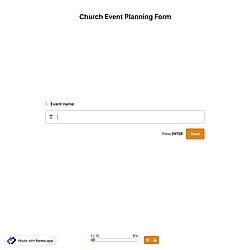 Church Event Planning Form 