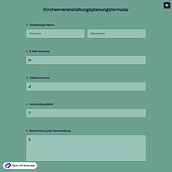 Kirchenveranstaltungsplanungsformular