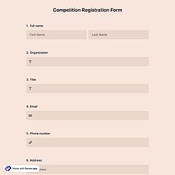 Competition Registration Form 