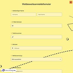 Wettbewerbsanmeldeformular