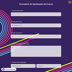 Formulario de Aprobación de Evento