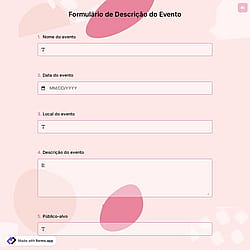 Formulário de Descrição do Evento