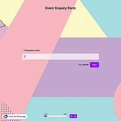 Event Enquiry Form 