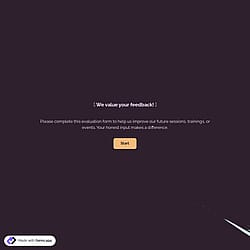 Event Evaluation Form
