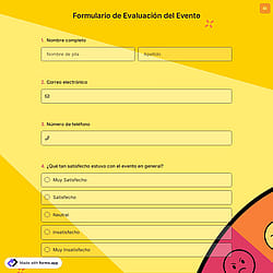 Formulario de evaluación de eventos