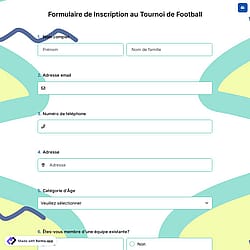 Formulaire de Inscription au Tournoi de Football