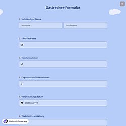 Gastredner-Formular
