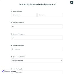 Formulário de Assistência de Itinerário