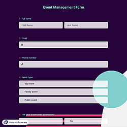 Event Management Form 