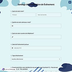 Sondage de Planification de Événement