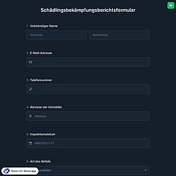 Schädlingsbekämpfungsberichtsformular