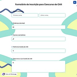 Formulário de Inscrição para Concurso de Chili