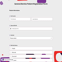 General Dentist Patient Registration Form