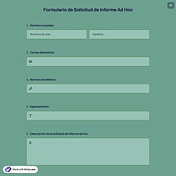 Formulario de Solicitud de Informe Ad Hoc