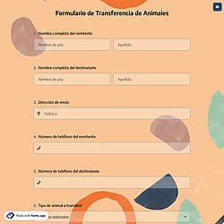 Formulario de Transferencia de Animales
