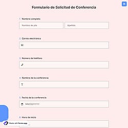 Formulario de Solicitud de Conferencia
