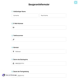 Baugarantieformular