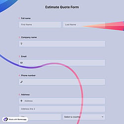 Estimate Quote Form