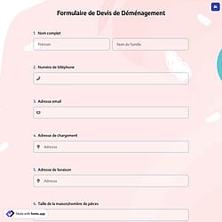 Formulaire de Devis de Déménagement