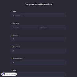 Computer Issue Report Form