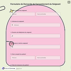 Formulaire de Demande de Consentement du Soignant