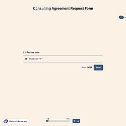 Consulting Agreement Request Form