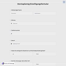 Dermaplaning Einwilligungsformular