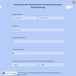 Formulário de Solicitação de Consentimento para Dermaplaning