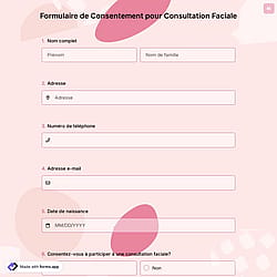 Formulaire de Consentement pour Consultation Faciale