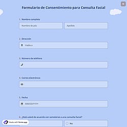 Formulario de Consentimiento para Consulta Facial
