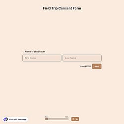 Field Trip Consent Form